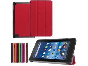 for Fire HD 7 2015 Generation Tablet Cover Ultra Thin PU Leather Case + Stylus Pen