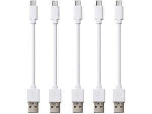 BambuMate USB Type C Cable, USB A to USB C Fast Charge Cable Compatible with New MacBook, Samsung Galaxy Note 9 8, S10 S9, Nexus 5X/6P, Pixel 3XL and More - White, 1FT, 5Pack