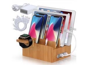 Beebo Beabo Bamboo Charging Station for Multiple Devices with 5 Port USB Charger, 5 Cables and Smart Watch Stand. Electronic Device Desktop Organizer for Cellphone, Tablet, Watch Beebo Beabo Bamboo Charging Station for Multiple Devices with 5 Port USB Charger, 5 Cables and Smart Watch Stand. Electronic Device Desktop Organizer for Cellphone, Tablet, Watch