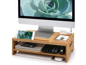 Beebo Beabo Bamboo Monitor Stand Riser, Wooden Desk Organizer, Multi use Screen Shelf for Laptop (Natural Bamboo) Beebo Beabo Bamboo Monitor Stand Riser, Wooden Desk Organizer, Multi use Screen Shelf for Laptop (Natural Bamboo)