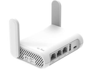 GL.iNet GL-SFT1200 (Opal) Secure Travel WiFi Router  AC1200 Dual Band Gigabit Ethernet Wireless Internet Router | IPv6 | USB 2.0 | MU-MIMO | DDR3 |128MB Ram | Repeater Bridge | Access Point Mode