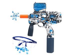Splatter Ball Gun Automatic, Electric MP9 Gel Ball Blaster, with 10000+ Water Beads and Goggles, for Shooting Team Game, Ages 12+ and Above