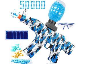 Splatter Ball Toy Gun , Gel Ball Blaster with 50000 Water Beads and Goggles, for Outdoor Activities - Shooting Team Game for Kids Age 12+, Blue
