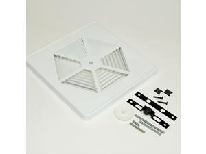 Broan-NuTone S97013826 Metal Grille Kit for 8" Through Wall Fan Units, White