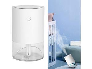 Humidifiers 350ml Portable Humidifier, Mini Humidifier Whisper Quiet Humidifiers with Light, Waterless Auto-Off, Up to 4 Hours Continuous Use, for Office, Car ( White )