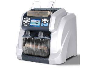 Ribao BCS-160 Two-Pocket Mixed Denomination Money Counter, 2 Year Warranty, Bank Grade Counterfeit Detection Serial Number Record Multi Currency Cash Bill Counter & Sorter