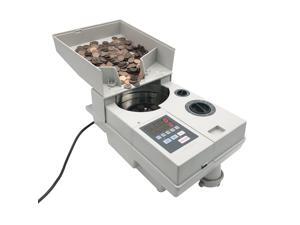 Ribao CS-10S High Speed Portable Coin Counter and Sorter, 1800 Coins per Minute Counting Speed, 2000 Coins Hopper Capacity, Suitable for International Coins and Tokens