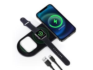 3 in 1 Wireless Charger Station For Iphone Apple Iwatch Phone Watch And Airpods Charging Pad Stand Watch 654321 AirPods Pro 2 iPhone 131211proSeXXSXRXs Max8 Plus Galaxy S20S10 KingTSYU