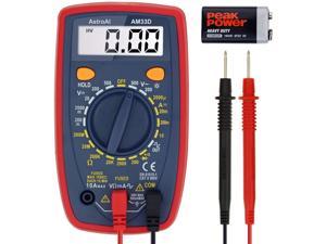 AstroAI Multimeter 2000 Counts Digital Multimeter with DC AC Voltmeter and Ohm Volt Amp Tester; Measures Voltage, Current, Resistance; Tests Live Wire, Continuity
