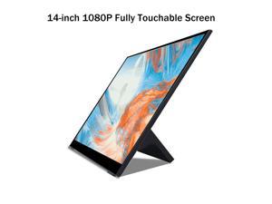 Type C Monitor 14 Inch Portable Touchable Full Screen Display Ultra HD for PS4/NS/XBOX/SWITCH Computer Game HDMI Split Screen Display