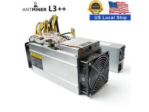 US STOCK ANTMINER L3++( With power supply )Scrypt Litecoin Miner 580MH/s LTC Come with Doge Coin Mining Machine ASIC Blockchain Miners Better Than ANTMINER L3 L3+ S9 S9i