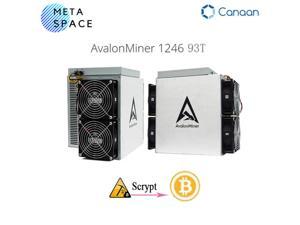 New Canaan Avalon 1246 93TH Bitcoin Miner Asic Miner 3155W Crypto Mining Machine With Original Power Supply Better Than Avalon 1246 83T antminer T19 T17 S19J