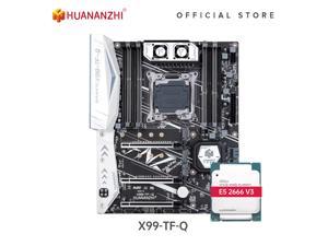 HUANANZHI X99 TF Q X99 Motherboard Intel with XEON E5 2666 V3 MOS FAN DDR3 DDR4 RECC memory combo kit set NVME SATA 3.0 USB3.0