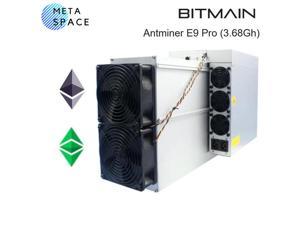 New Bitmain Antminer E9 Pro 3680MHs 2200W ETC ETHW ETCZIL Most Powerful Miner EtHash algorithm with hashrate 368Ghs Include Power Supply