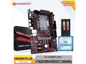 HUANANZHI H610M PLUS Motherboard MATX with Intel LGA 1700 Core i5 12400F with 28G DDR4 NON ECC Memory combo kit M2 NVME