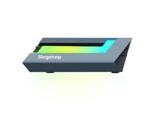 Segotep M.2 SSD Heatsink RGB SATA AUTO Radiator Heat sink Cooling Passive Heat Cooler for PCIE NVME SATA M.2 2280 SSD (RGB Version)