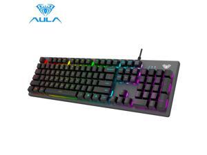 AULA S2056 Square Keycap Gaming Keyboard Wired 26keys without Punch Cool Magical Lighting RGB Metal Borax Panel ABS Floating Keycap AULA S2056 Square Keycap Gaming Keyboard Wired 26keys without Punch Cool Magical Lighting RGB Metal Borax Panel ABS Floating Keycap