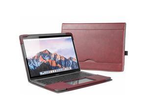 TYTX MacBook Pro Leather Case 13 Inch 2016-2020 (A1989 A1706 A1708 A2159 A2289 A2251 A2338) Laptop Sleeve Protective Folio Book Cover (New MacBook Pro 13", Wine Red)