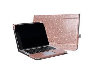 TYTX MacBook Pro Leather Case 13 Inch 2016-2020 (A1989 A1706 A1708 A2159 A2289 A2251 A2338) Laptop Sleeve Protective Folio Book Cover (New MacBook Pro 13", Shinging Rose Gold)