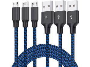 Micro USB Cable by NEM Black High Speed Sync and Long Charger Cord Wire for Motorola Nexus 6 6ft 3 Pack Long Universal Micro USB Data Cord 