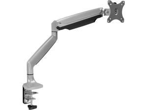 Mount-It! Single Monitor Arm Desk Mount   Gas Spring Monitor Arm   Full Motion Articulating Height Adjustable   Fits 21 22 23 24 27 30 32 Inch VESA Compatible Computer Screen   Clamp and Grommet Base