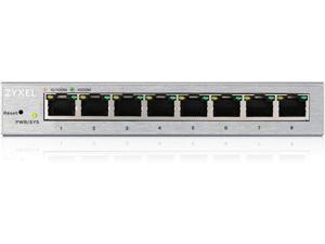 Zyxel 8 Port Gigabit Web Managed Switch | Plug & Play | Supports VLAN, QoS, IGMP & LAG | Fanless [GS1200-8]