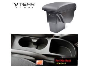 Vtear for Kia soul armrest box accessories car-styling USB storage box arm rest automobile decoration center console interior