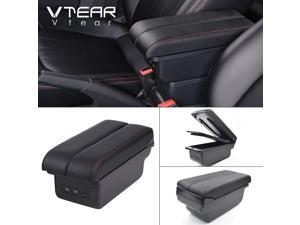 Armrest Rotatable Black Leather Center Console Storage Box For Mitsubishi Mirage Attrage 2014-2018 Arm Rest 