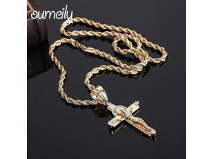 Chaomingzhen Jewelry Crystal Crosses Angel Pendant Necklace for Women with Chain 