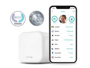 Circle Internet Parental Control Device & Settings - Router & Wifi Content Filter - Block & Control Internet, Cell Phone, Gaming, Mobile Devices - Manage Screen Time - Includes Lifetime Subscription