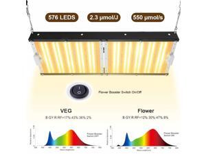 2000W Carombola LED Grow Light Sunlike Full Spectrum Veg&Bloom Switch Waterproof for Veg and Flower High PPF for 4x4 ft Coverage (576pcs 3500K White LEDs)
