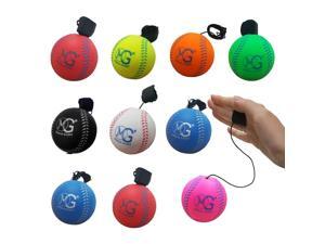 Macro Giant 2.8 Inch (Diameter) PU Foam Rebound Ball, Set of 10, Assorted Colors, Baseball, Return Ball, Easy Sports