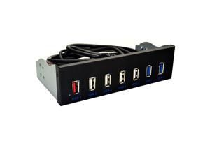 5.25 inch HUB 19Pin to 2 USB 3.0+4 USB2.0+BC1.2 Optical Drive Front Panel for PC 
