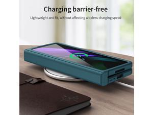 For Samsung Galaxy Z Fold 2 5G Hinge Hybrid PC Cover Case Glass Screen Protector