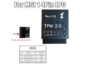 TPM 2.0 Module 14 PinTrusted Platform Module LPC for MSI MS-4136
