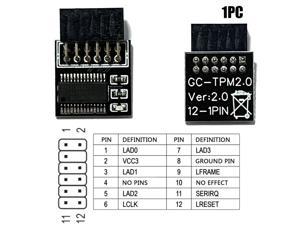 For Gigabyte 12PIN LPC Win11 Upgrade TPM 2.0 Security Module Support Version 2.0