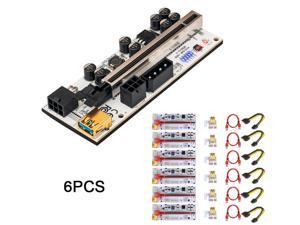 6 Pcs PCIE Riser 010X Plus USB 3.0 Cable Cord Expansion Card Adapter for GPU Mining