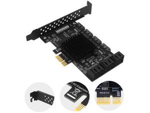 PCIe SATA Card 10 Port 6Gbps SATA 3.0 PCIe Card Built-in Adapter Converter For Desktop PC Support 10 SATA 3.0 Devices