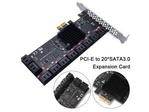 PCIE 1X to 20 Ports SATA PCI Express Controller Expansion Card
