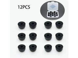 12pcs/set Black Memory Foam Memory Cotton EarBuds Ear Tips For Earphones Headphones 5.5 MM