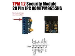 TPM 1.2 Security Trusted Module 20 Pin LPC For Supermicro AOM-TPM-9655V