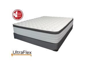 Ultraflex LUSH- 12" Orthopedic Eurotop Pocket Coil Premium Foam Encased, Eco-friendly Hybrid Mattress (Made in Canada)- Queen Size  with Waterproof Mattress Protector