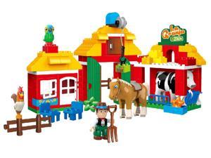 La Granja De Zenon Farm Animals Building Blocks Compatible Block Construction Toys Garden House Plants Bricks Playset for Kids
