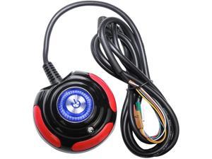 PC Power Button On/Off Reset HDD Button 5.3FT Extension Cables for Desktop PC Computer Case Power Supply with Blue LED Lights Red