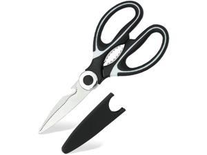 Latest Sharp Kitchen Scissors Heavy Duty Cooking Scissors Multi-Purpose Detachable Easy Cleaning Utility Sharp Scissors for Chicken Meat Fish Poultry Vegetables Nuts Household Necessity