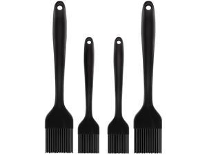 Basting Brushes Silicone Food Grade Baking Pastry Brush Set Sauce Oil Butter Marinades Spread Heat Resistant BBQ Grill Brushes Kitchen Cooking Tools Dishwasher Safe(4 Pack)