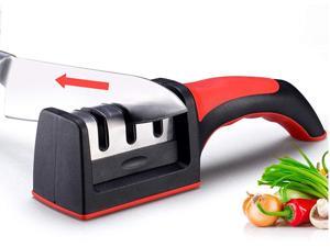 4 in 1 Knife Sharpener,Anti-Slip Design,for Kitchen Knives and Scissors, New Manual Kitchen Knife Sharpener and Scissor Sharpener