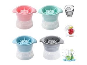 4PCS Whiskey Silicone Round Ice Hockey Machine Ice Ball Mold Non-Leakage Spherical Ice Mold Suitable for Making ice Balls with a Diameter of 6cm, About 130ml