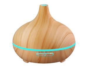 VicTsing 300ml Cool Mist Humidifier Ultrasonic Aroma Essential Oil Diffuser for Office Home Bedroom Living Room Study Yoga Spa - Wood Grain.