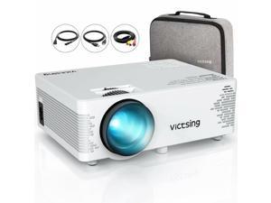 VicTsing Mini Home Theater Projector, Full HD 1080P and 170” Display Supported, 3000 Lux Hi-Fi Portable Movie Projector, 40,000 hrs LED Lamp Life, Compatible with TV Stick, Laptop, HDMI/VGA/SD/AV/USB.
